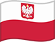 Флажок Польши с гербом
