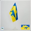 Флажок Украины с картой Украины Флажок Украины с картой Украины