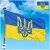 Флаг Украины Герб с автоматами и мечом