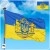 Флаг Украины с Большим гербом Украины (Проект 1996)