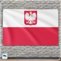 Флаг Польши с гербом Флаг Польши с гербом